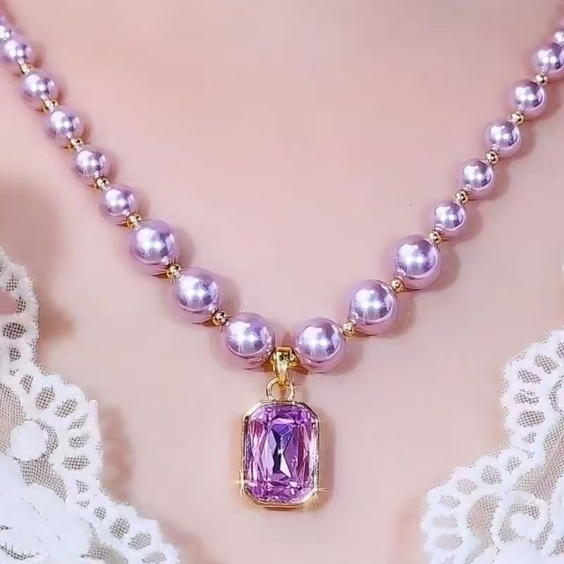 Temperament Ice Queen Luxury White Pearl Necklace