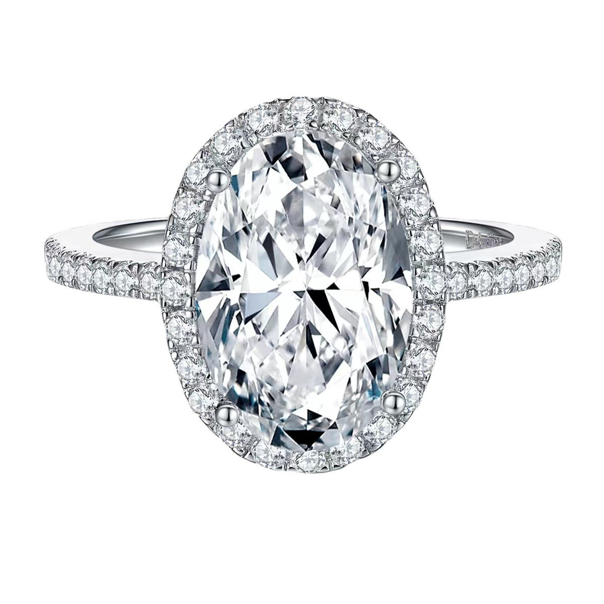 S925 Pure Silver High Carbon Diamond Proposal Dove Egg Ring